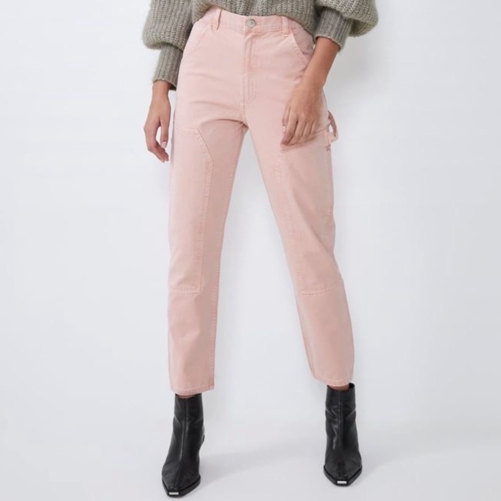 Zara Pink Cargo Pants - Picture 1 of 6